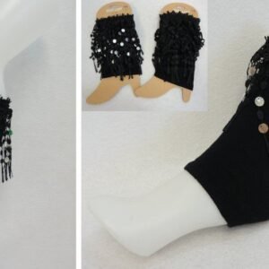 Boot Cuffs [black With Fringe]