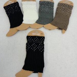 Knitted Boot Cuffs [rhinestones]