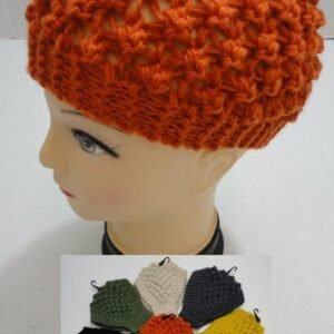 Wide Hand Knitted Ear Band [solid Color] *loop