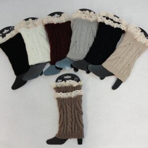 Knitted Boot Cuffs [cable Knit/antique Lace]