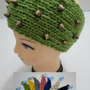 Hand Knitted Ear Band With Spikes