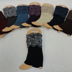 Knitted Boot Cuffs [variegated Top/solid Bottom]