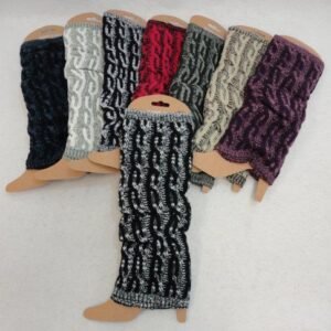 Knitted Leg Warmer [variegated Cable Knit]