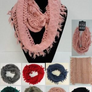 Knitted Infinity Scarf [fringe/loose Knit]