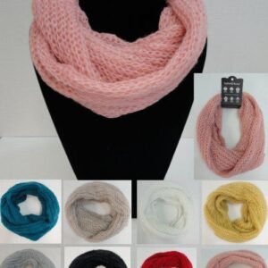 Knitted Infinity Scarf [tight Knit/metallic Accent]