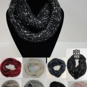 Knitted Infinity Scarf [braided Knit/metallic]