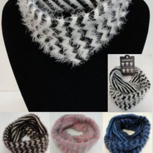 Knitted Infinity Scarf [shaggy Chevron]
