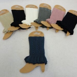 Knitted Boot Cuff W Ruffle [braided Knit]