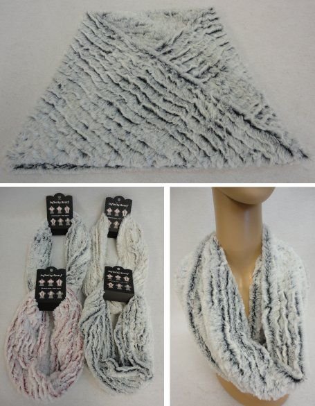 Plush Infinity Scarf [stripe Pattern]