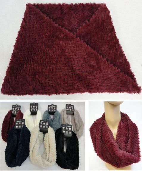 Plush Infinity Scarf [chevron Pattern]