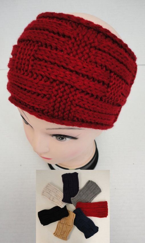 Hand Knitted Ear Band [cross Weave] Loop