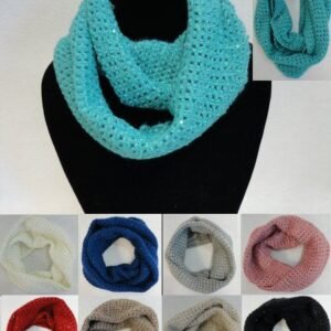 Knitted Infinity Scarf [loose Knit W/ Sequins]