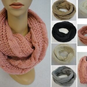 Knitted Infinity Scarf [lg Cable Knit]