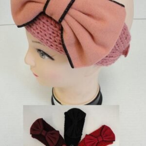 Hand Knitted Ear Band [lg Bow]
