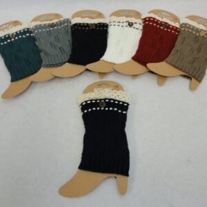 Knitted Boot Cuffs [antique Lace/1 Button]