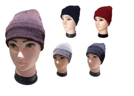 Beanie Winter Hat Fur Lined Assorted Color
