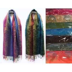 685218_52_vlfs4.jpg Large Pashmina Multicolor Scarves With Rose Print - Assorted