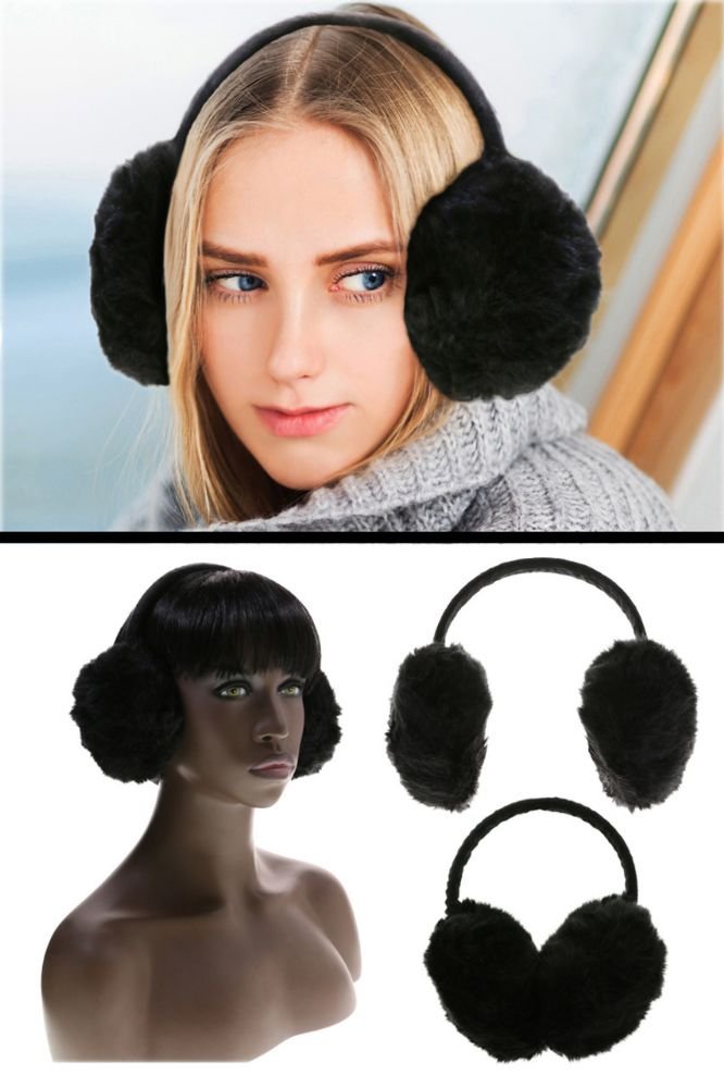 691897_55_vlfs4.jpg Black Furry Earmuffs With Band That Goes Over The Hea