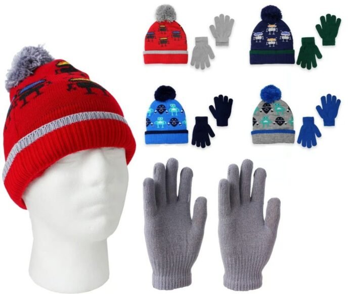 692418.jpg Infant & Toddler's Premium Pom Pom Winter Hat & Glove Sets