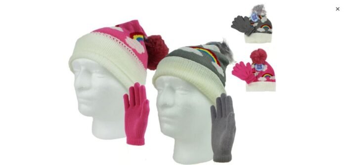 Girl's Premium Knit Winter Hat & Glove Sets