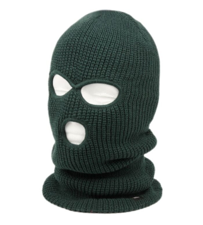 693656_56_vlfs4.jpg 3 Holes Knit Winter Sports Mask Hunter Green
