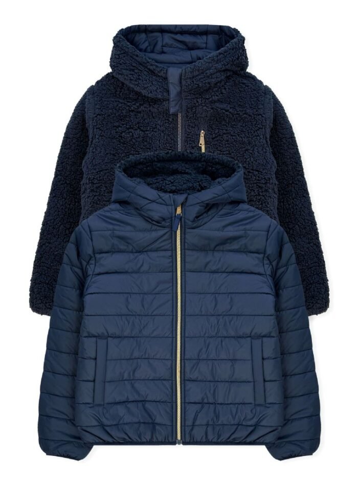 Girls' Reversible Jacket With Sherpa Lining