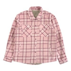 Ladies' Plush Shirt Jacket With Sherpa Lining