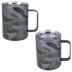 703250_34_vlfs4.jpg 12 pieces XxX- Double Wall Ss Camo Camper Mug 14 Oz. 12/ - Drinking Water Bottle