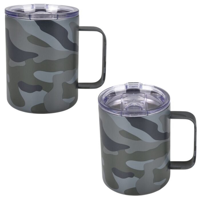 12 pieces XxX- Double Wall Ss Camo Camper Mug 14 Oz. 12/ - Drinking Water Bottle