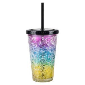 703256_34_vlfs4.jpg 24 pieces XxX- Double Wall Rainbow Freezer Tumbler W/ Lid And Straw 16 - Drinking Water Bottle