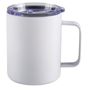 703262_34_vlfs4.jpg 24 pieces XxX- Double Wall Stainless Steel Mug W/ Handle - White Matte - Drinking Water Bottle