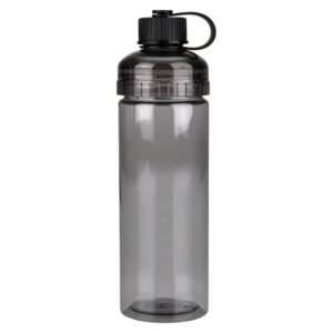 48 pieces XxX- Transparent Wide Top Loop Sports Bottle 23 Oz. - Black - Drinking Water Bottle