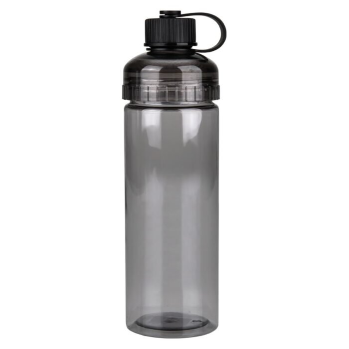 48 pieces XxX- Transparent Wide Top Loop Sports Bottle 23 Oz. - Black - Drinking Water Bottle
