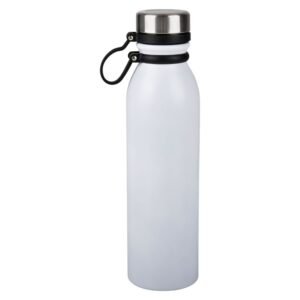 24 pieces XxX- Double Wall Sports Bottle W/ Loop Cap 22 Oz. - White ma - Drinking Water Bottle