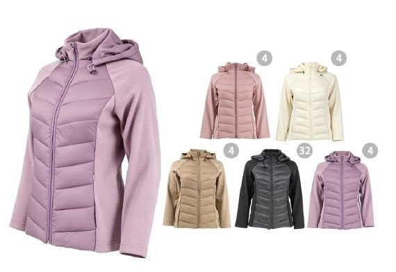Women's Hooded Hybrid Quilted Jacket Assorted Size S/M-Xl/xxl