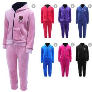 Kids' Fleece Bear Hoodie & Jogger 2-Piece Set