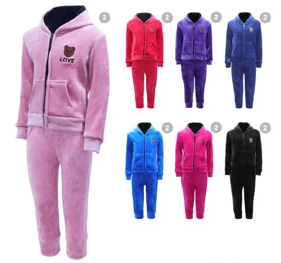 Kids' Fleece Bear Hoodie & Jogger 2-Piece Set