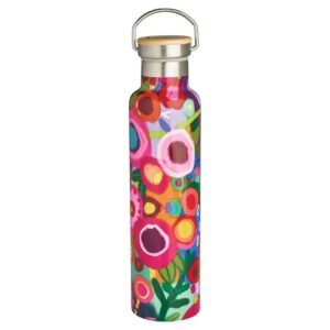 24 pieces 25-Ounce Stainless Steel Pink Floral Water Bottle - Drinking Water Bottle