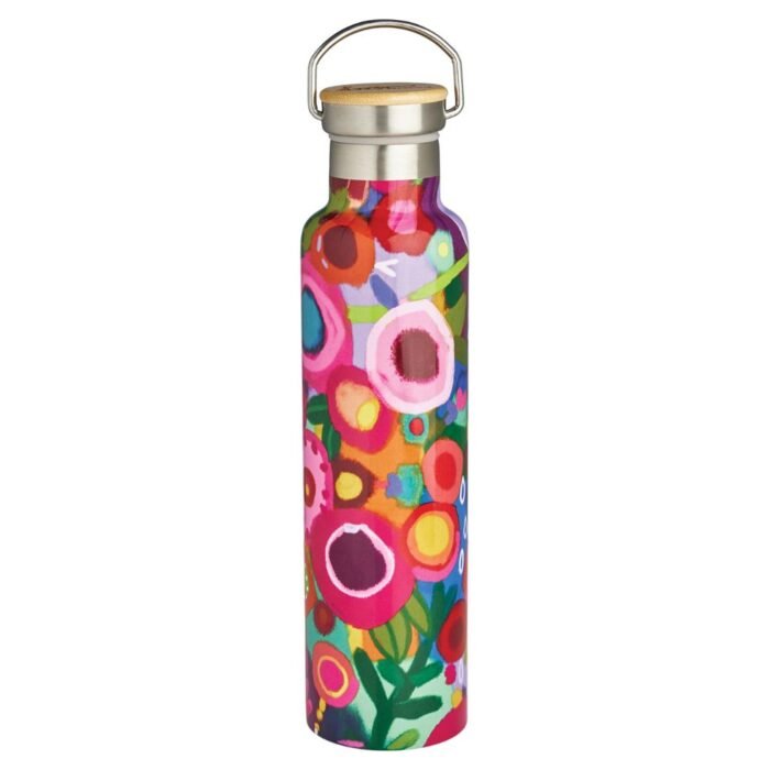 24 pieces 25-Ounce Stainless Steel Pink Floral Water Bottle - Drinking Water Bottle