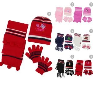 719753.jpg Kids Character Embroidered 3-Piece Winter Hat, Scarf & Glove Set