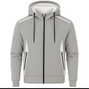Men's Sherpa Fleece Lined Reflective Tech Zip Hoodie