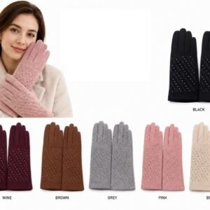 Ladies Gloves With Studded Design