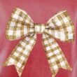 Gold Gingham Bow Comfort Colors Adult Ring-Spun Cotton Tee