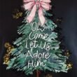 Christmas Tree Let Us Adore Him Heavy Cotton Long Sleeve Adult T-Shirt