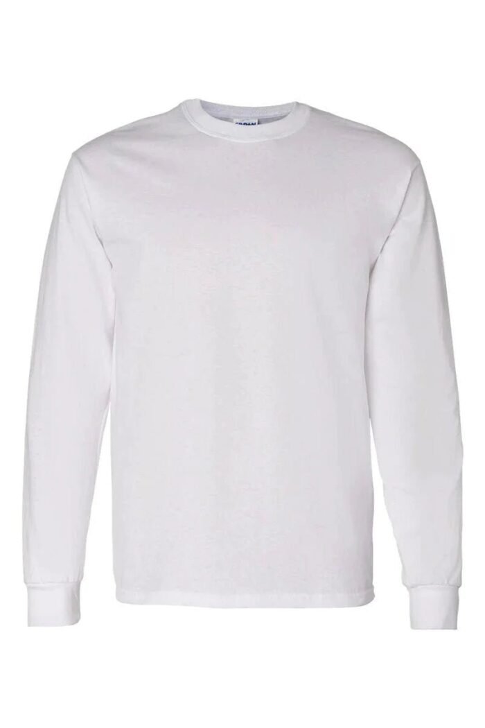 Pink North Pole Christmas Tree Farm Heavy Cotton Long Sleeve Adult T-Shirt