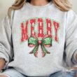 Arched Red and Green Merry Unisex NuBlend Crew Sweatshirt