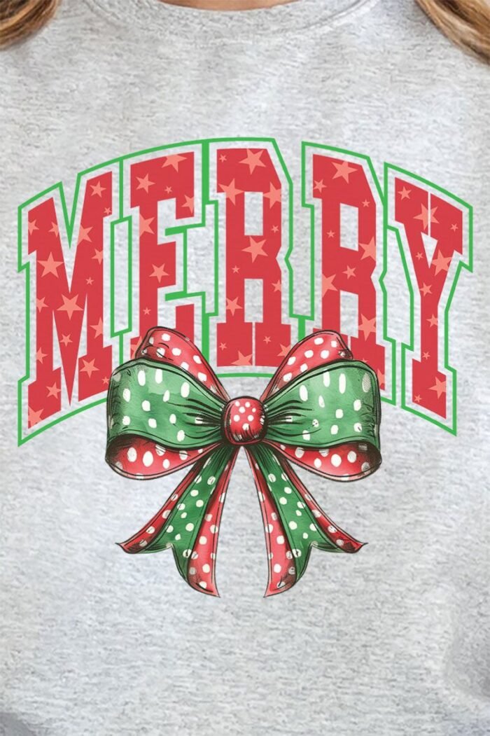 Arched Red and Green Merry Unisex NuBlend Crew Sweatshirt