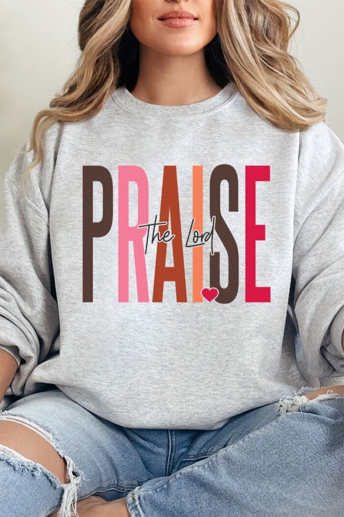 Colorblock Praise The Lord Unisex NuBlend Crew Sweatshirt