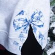 Side Bows Chinoiserie Blue Merry Christmas Unisex NuBlend Crew Sweatshirt