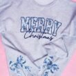 Side Bows Chinoiserie Blue Merry Christmas Unisex NuBlend Crew Sweatshirt